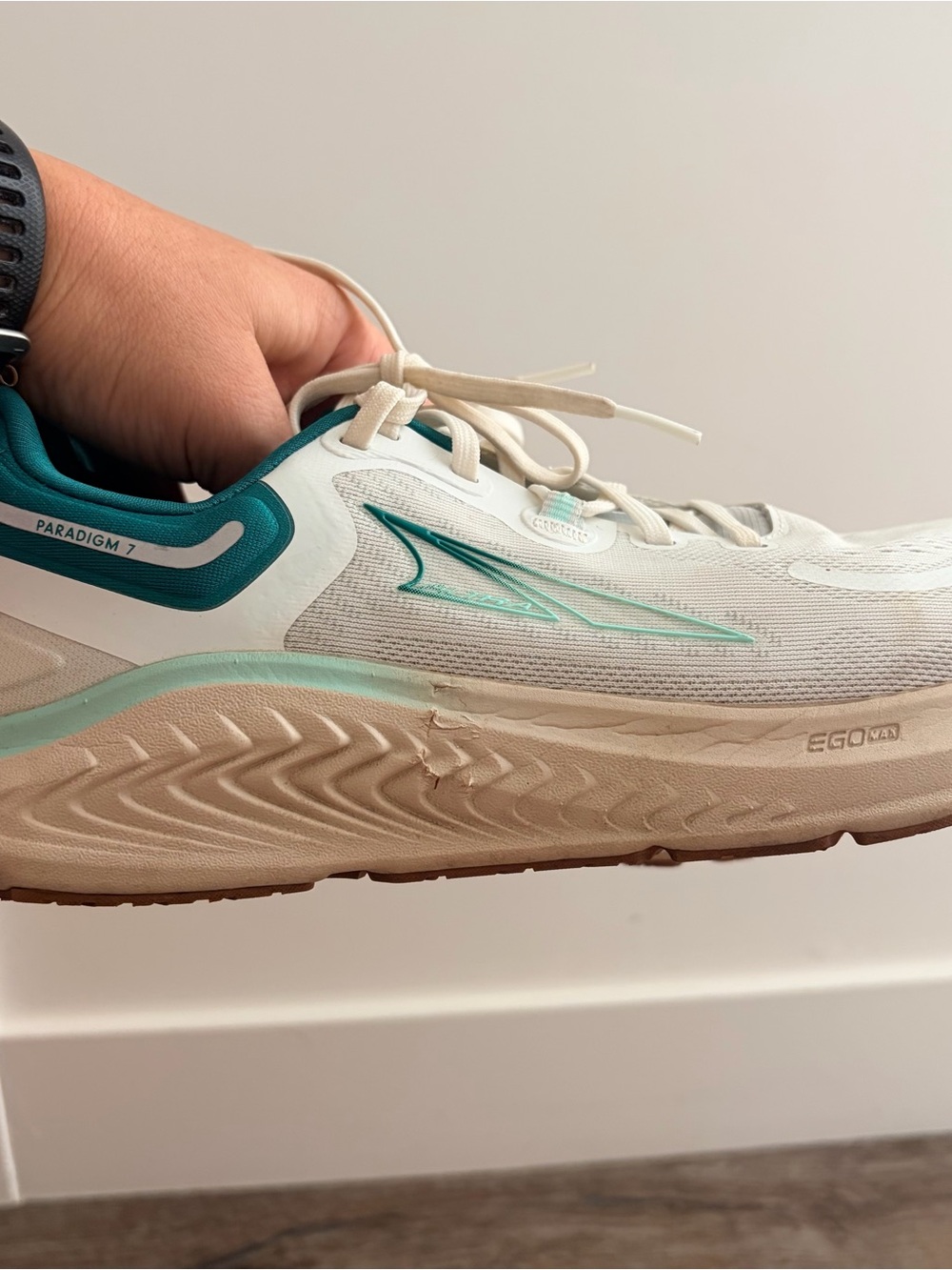 Altra Women's Running Sneakers in Cream and Teal women’s 8.5 - Picture 6 of 10
